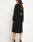new collection Rochie Evazată Negru De Seară cu decolteu ascuțit Temithiel