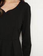 new collection Rochie Evazată Negru De Seară cu decolteu ascuțit Temithiel
