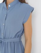 new collection Rochie Midi Albastră închisă cu nasturi cu cordon Alyssama