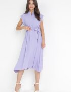 new collection Rochie Mov Midi cu nasturi și cordon Alyssama