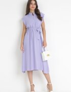 new collection Rochie Mov Midi cu nasturi și cordon Alyssama