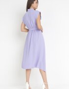 new collection Rochie Mov Midi cu nasturi și cordon Alyssama