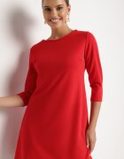 new collection Rochie roșie trapez cu spate mai lung Gemirina