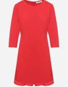 new collection Rochie roșie trapez cu spate mai lung Gemirina