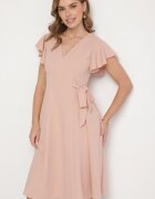new collection Rochie Roz Evazată Petrecută cu cordon în talie Dannila