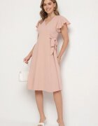 new collection Rochie Roz Evazată Petrecută cu cordon în talie Dannila