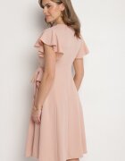 new collection Rochie Roz Evazată Petrecută cu cordon în talie Dannila