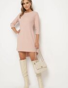 new collection Rochie roz tip trapez cu spatele mai lung Gemirina