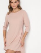 new collection Rochie roz tip trapez cu spatele mai lung Gemirina