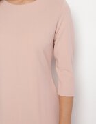 new collection Rochie roz tip trapez cu spatele mai lung Gemirina