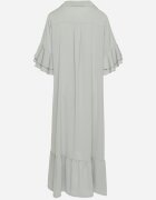 new collection Rochie tip cămașă Verde deschis cu volan decorativ Daviravie