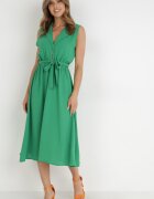 new collection Rochie Verde cu Cordon Kydasia