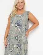 new collection Rochie Verde închis De viscoză cu spate mai lung fără mâneci Fiema
