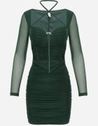new collection Rochie Verde închis Mulată Tip corset Cu drapaje Nyahi