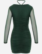 new collection Rochie Verde închis Mulată Tip corset Cu drapaje Nyahi