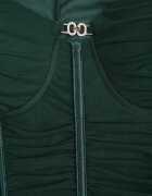 new collection Rochie Verde închis Mulată Tip corset Cu drapaje Nyahi
