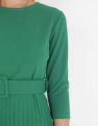 new collection Rochie Verde Plisată cu Curea Gonge