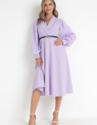 new collection Rochie Violet Cloș cu curea Aidyn