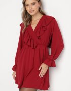 new collection Rochie Visinie Evazată cu croială petrecută și volane Celonara