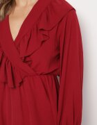 new collection Rochie Visinie Evazată cu croială petrecută și volane Celonara