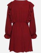 new collection Rochie Visinie Evazată cu croială petrecută și volane Celonara
