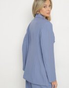 new collection Sacou Albastru La două rânduri de nasturi cu Viscoză și Umeri Întăriți Elliovae