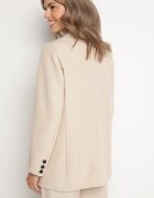 new collection Sacou Bej Clasic cu un singur rând de nasturi și imitație de buzunare Felzeri