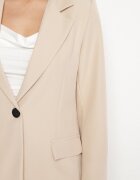 new collection Sacou Bej Clasic cu un singur rând de nasturi și imitație de buzunare Felzeri