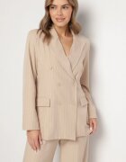 new collection Sacou Bej Dublu cu Vâscoză și Umeri Întăriți Elliovae