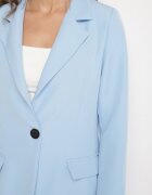 new collection Sacou Clasic Albastru cu croială la un singur rând cu imitație de buzunare Felzeri