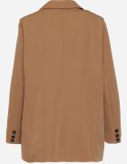 new collection Sacou Clasic Maro cu un rând de nasturi cu imitație de buzunare Felzeri
