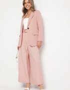 new collection Sacou clasic roz cu croi la un rând de nasturi cu imitație de buzunare Felzeri