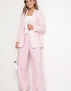 new collection Sacou clasic roz pal cu croi la un rând de nasturi cu imitație de buzunare Felzeri