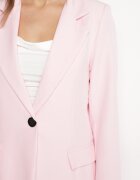 new collection Sacou clasic roz pal cu croi la un rând de nasturi cu imitație de buzunare Felzeri