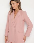 new collection Sacou cu două rânduri de nasturi roz deschis Mangane