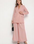 new collection Sacou cu două rânduri de nasturi roz deschis Mangane