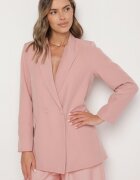 new collection Sacou cu două rânduri de nasturi roz deschis Mangane