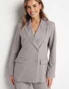 new collection Sacou Gri dublu cu viscoză și umeri structurați Elliovae