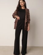 new collection Sacou Maro cu Mâneci 3/4 Leopard cu Revere Decorative Dittia
