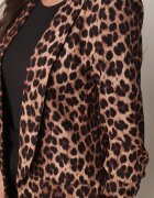 new collection Sacou Maro cu Mâneci 3/4 Leopard cu Revere Decorative Dittia