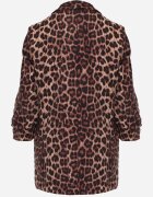 new collection Sacou Maro cu Mâneci 3/4 Leopard cu Revere Decorative Dittia