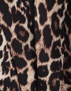 new collection Sacou Maro Neîncheiat Imprimat Leopard cu curea și pernuțe de umăr Letaril
