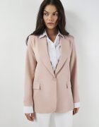 new collection Sacou Roz închis Decorat cu Imitație de Buzunare Sovzedi