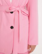 new collection Sacou Roz La un rând cu curea și umeri întăriți Diomella