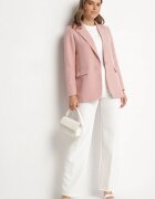 new collection Sacou Roz la un rând de nasturi cu model în dungi Viviella