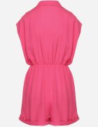 new collection Salopetă Fucsia cu pantaloni scurți și decolteu petrecut din viscoză Polisse