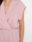 new collection Salopetă Roz cu pantaloni scurți și decolteu petrecut din viscoză Polisse