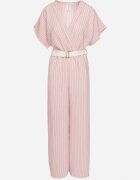new collection Salopetă tip liliac Roz cu croială petrecută cu curea Tolannea