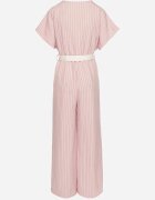new collection Salopetă tip liliac Roz cu croială petrecută cu curea Tolannea