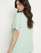 new collection Tricou Verde deschis din Vâscoză cu Croi Lăbat Liosma